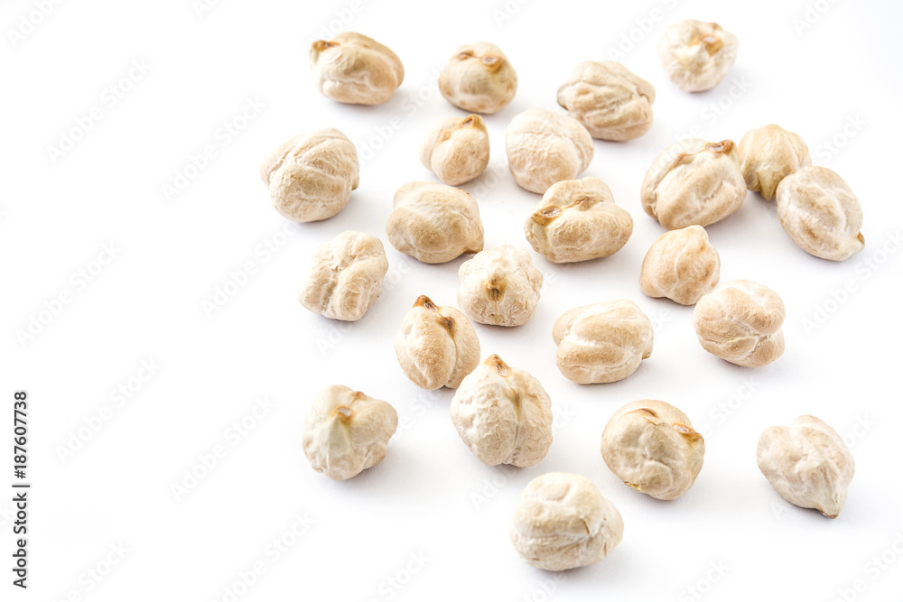 Chickpeas uncooked isolated on white background
Chickpeas uncooked isolated on white background