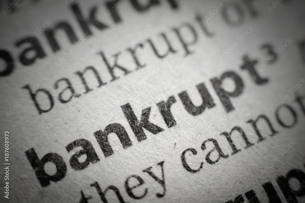 word bankrupt in glossary, super macro word bankrupt in glossary, super macro