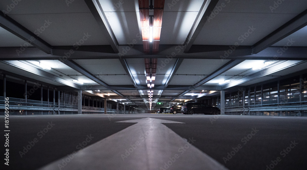 cold and empty parking garage