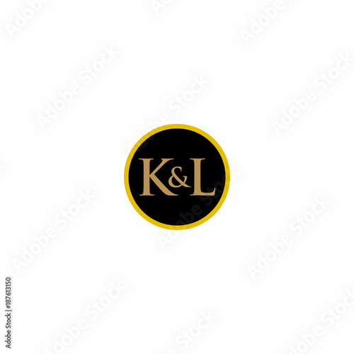 K&L Initial Logo Vector photo