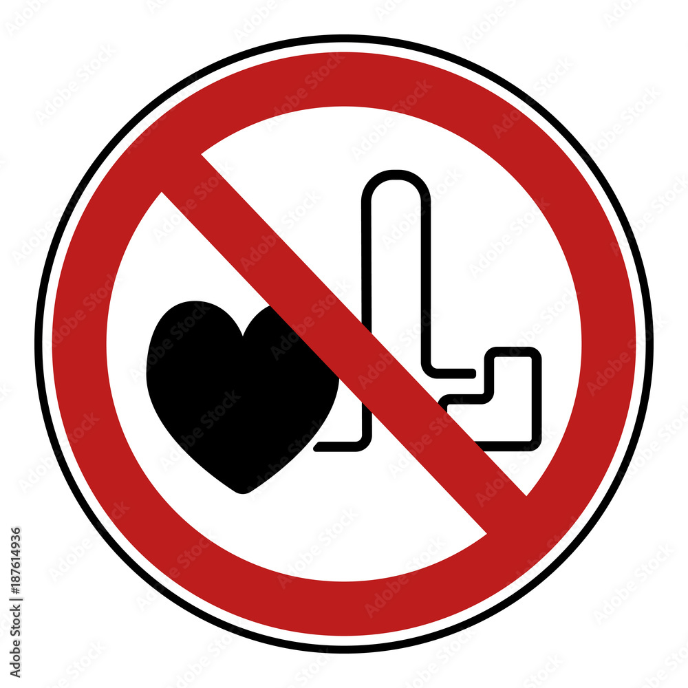 Verbotsschild Icon - Achtung Herzschrittmacher Verbotsschild Icon - Achtung Herzschrittmacher