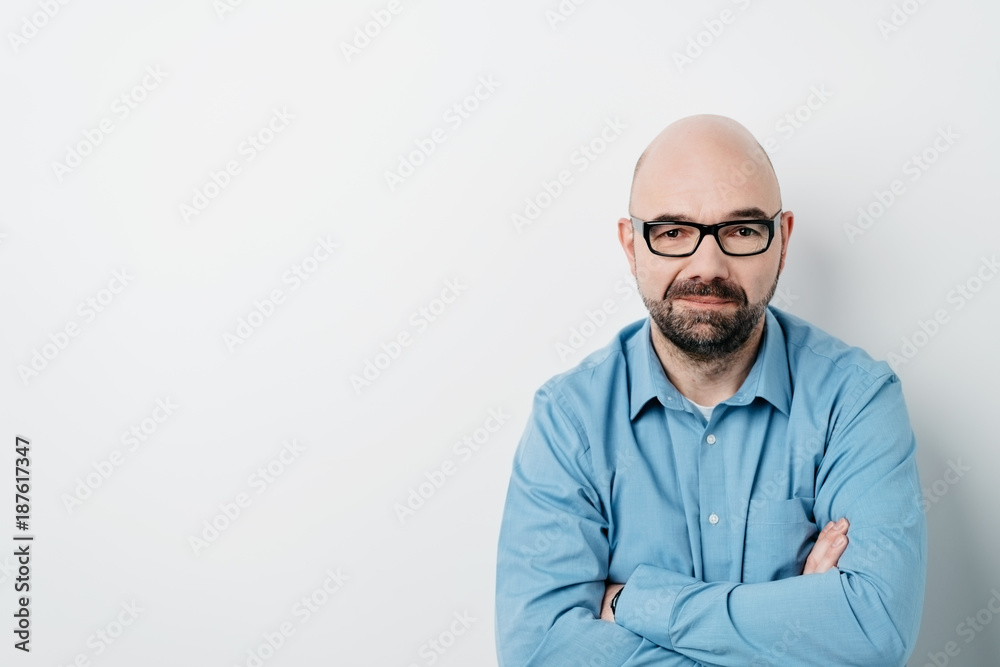 Portrait of a middle-aged man smiling Portrait of a middle-aged man smiling