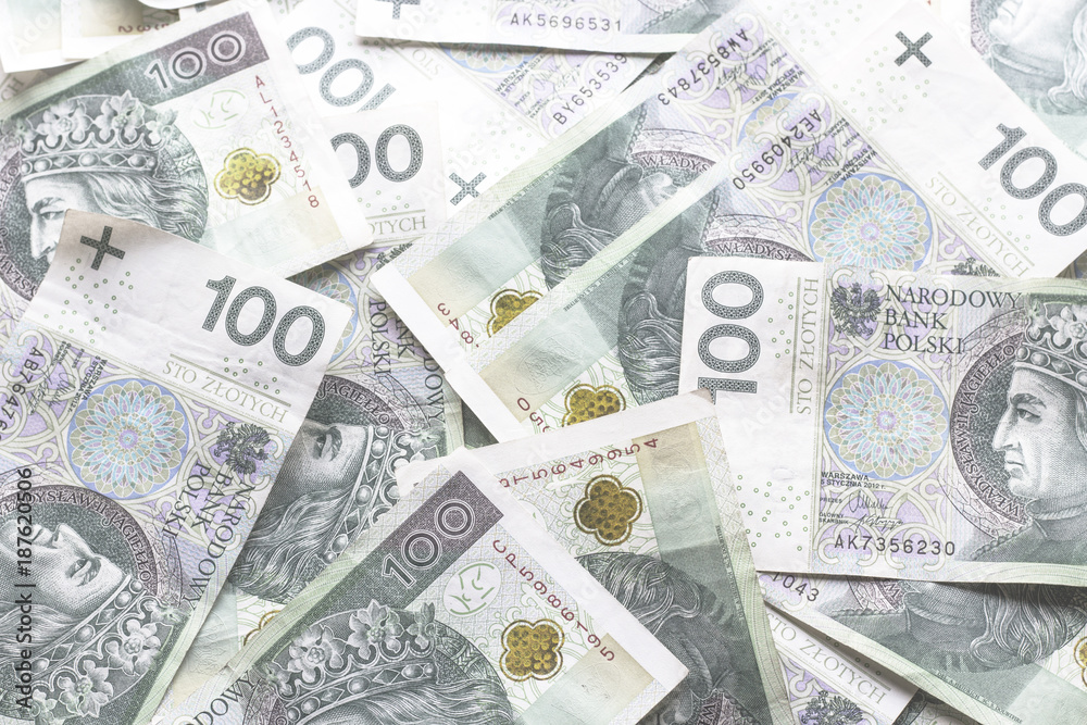 Obraz premium polish money background