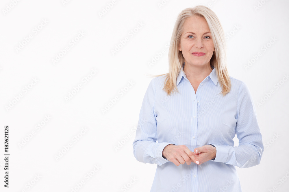 Portrait of a attractive business woman isolated Portrait of a attractive business woman isolated