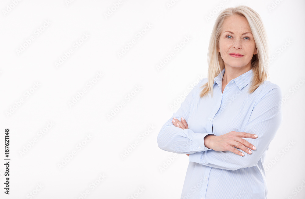 Portrait of a attractive business woman isolated Portrait of a attractive business woman isolated
