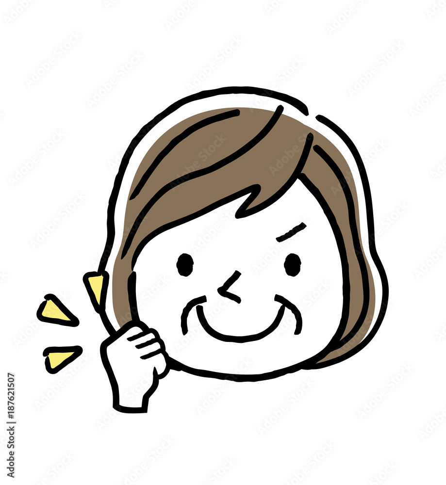 シニア女性：顔、表情
