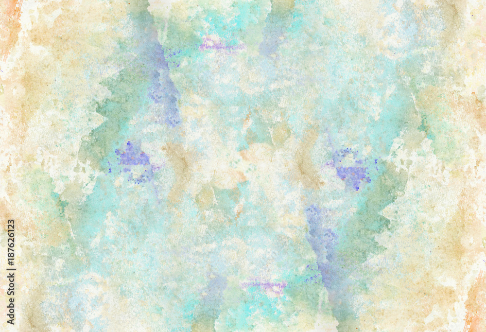 Abstract watercolor splash paper background. Colorful decorative texture.