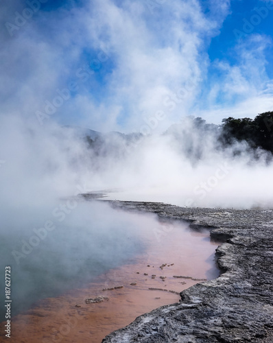 Champagne Pool in Waiotapu, New Zealnd photo