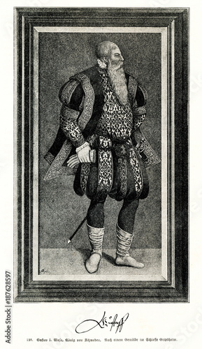 Gustav I of Sweden (from Spamers Illustrierte  Weltgeschichte, 1894, 5[1], 315) © Juulijs