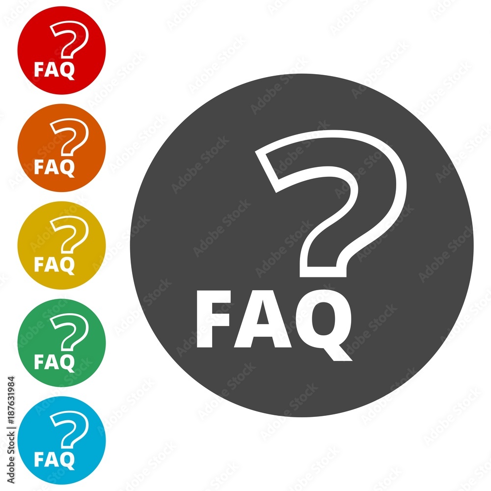 Frequently Asked Questions, FAQ icon Frequently Asked Questions, FAQ icon
