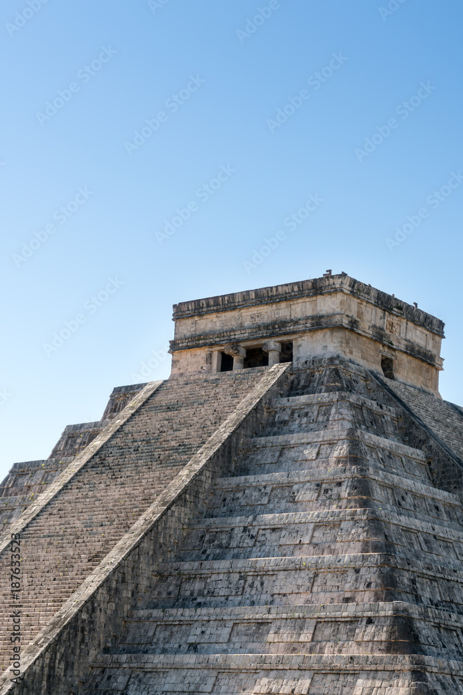 El Castillo ancient Mayan pyramid