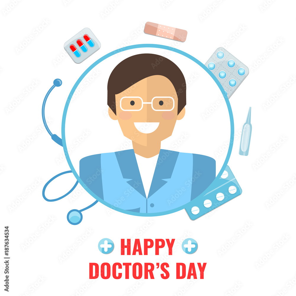 Happy Doctor Day Concept Happy Doctor Day Concept