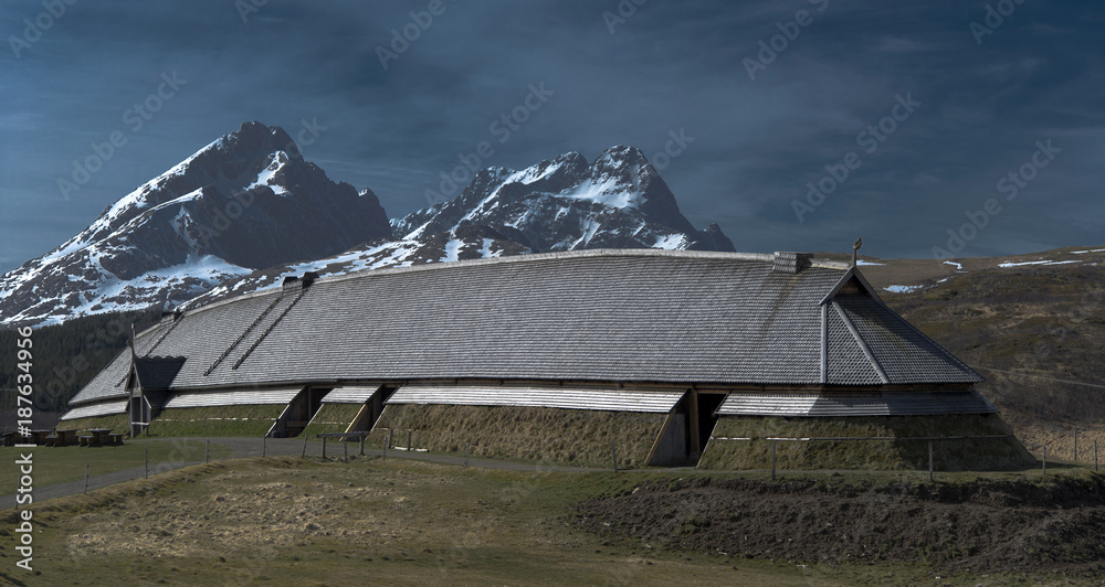 Maison viking à Borg, Vestvågøy, Nordland, Norvège