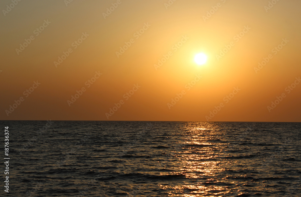Sunset on the sea Sunset on the sea