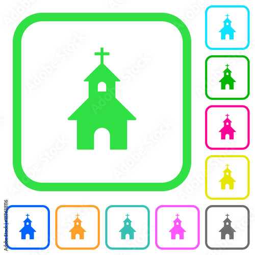 Curch vivid colored flat icons © botond1977