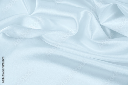 Texture satin fabric blue c...