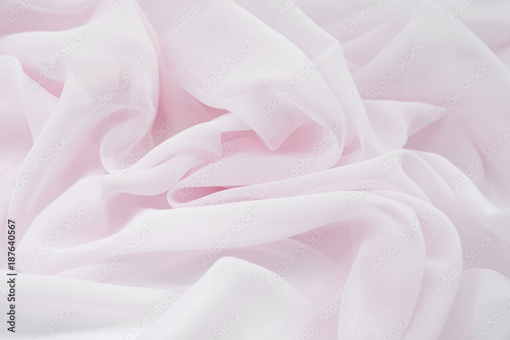 Fototapeta premium Texture chiffon fabric pink color for backgrounds 