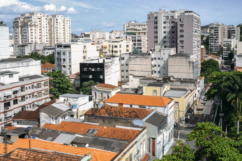 View of Laranjeiras neighbourhood of Rio de Janeiro, Brazil
