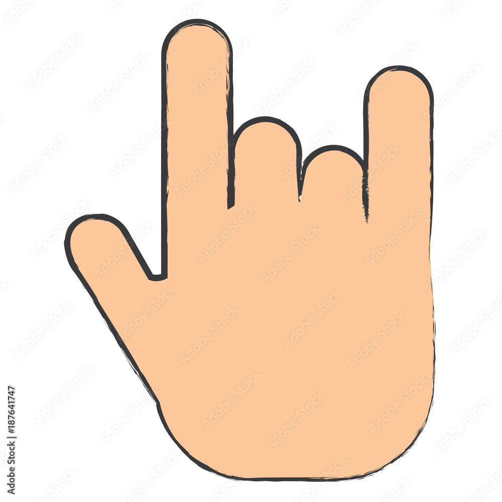 Obraz premium Rock Hand Symbol