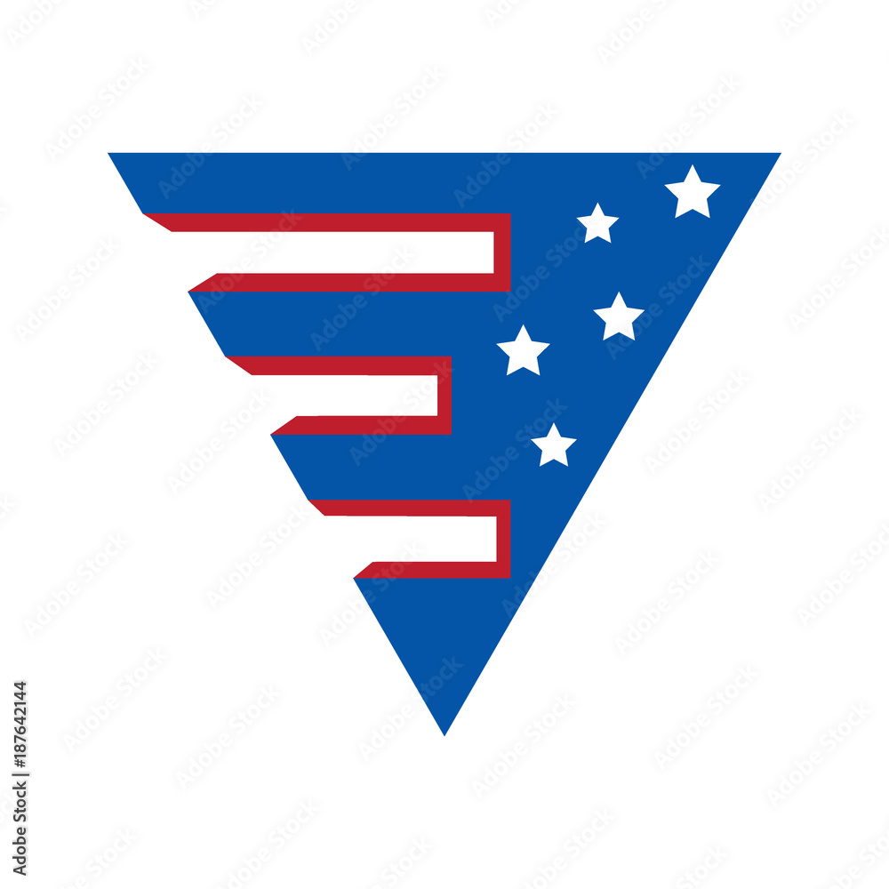 Obraz premium triangle flag logo