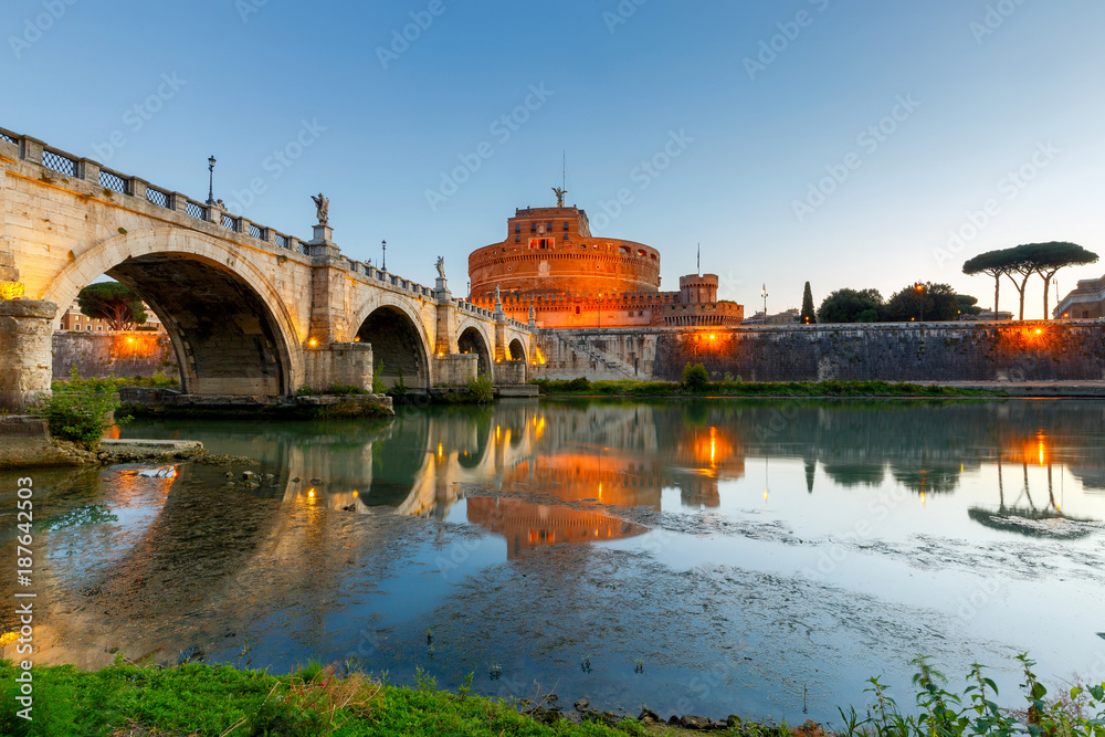 Rome. Bridge of the Holy Angel.