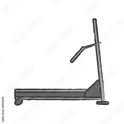 Gym treadmill machine icon