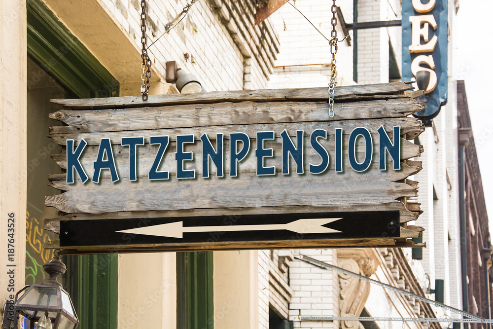 Fototapeta premium Schild 279 - Katzenpension