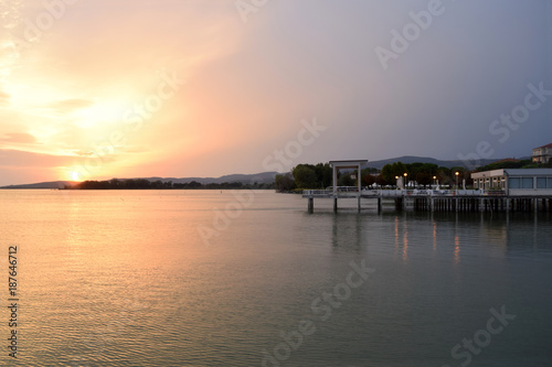 An explosion of colors at sunset on Lake Trasimeno in Umbria - Italy 027 © francovolpato