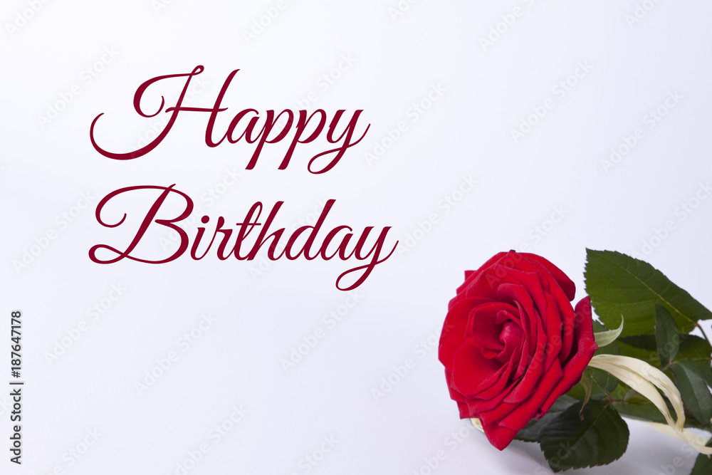 Roses and card Happy birthday Stock Photo by ©Violin 5784436