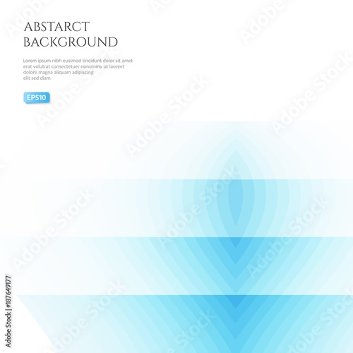 Abstract background of curved geometric shapes. Bright shades of blue.