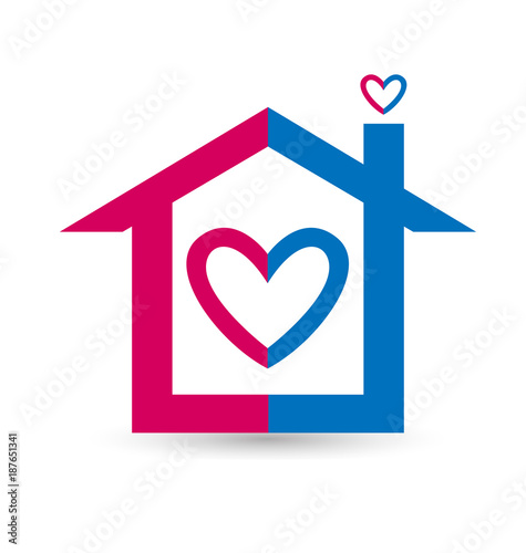 House of love logo vector design