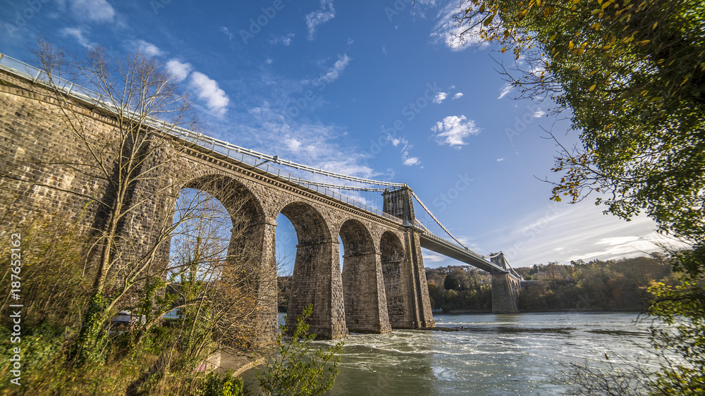 Fototapeta premium Menai Straits Suspension Bridge