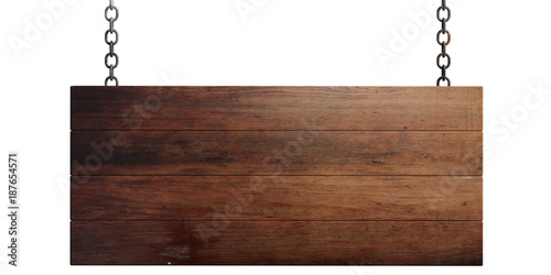 Fototapeta Naklejka Na Ścianę i Meble -  Wooden blank sign isolated on white background. 3d illustration