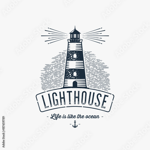 Lighthouse blue gray