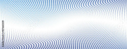 Blue vector halftone abstract background. Monochrome pattern with dot and circles squares. Abstract halftone dotted background.