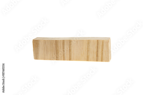 wooden board on a white background