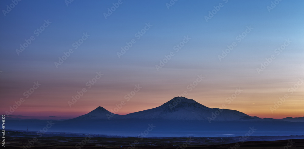 Ararat mountain  at sunset