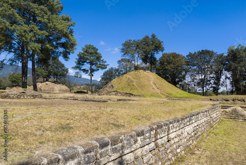 Iximché pre-Columbian archaeological site in the western highlands of Guatemala. Founded in 1470. capital of the Mayan kingdom kaqchikel in the Late Postclassic. photo