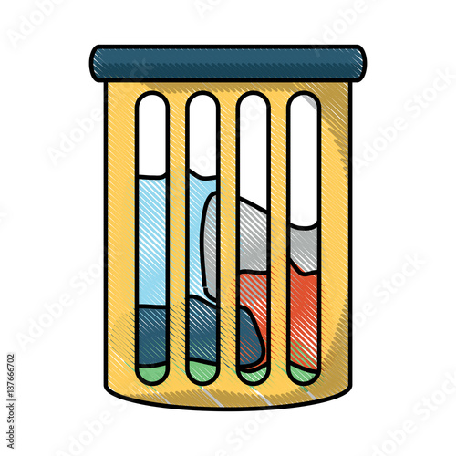 bucket with clothes design