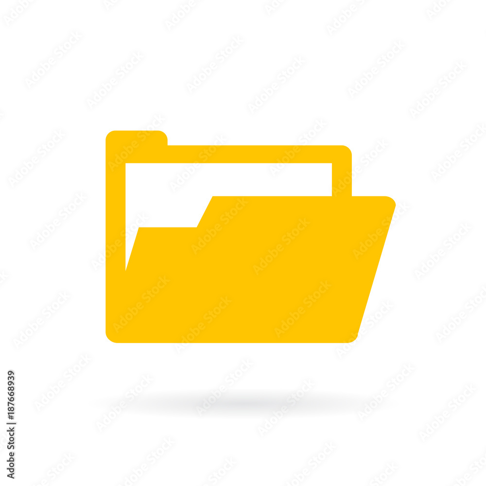 Open yellow documents folder