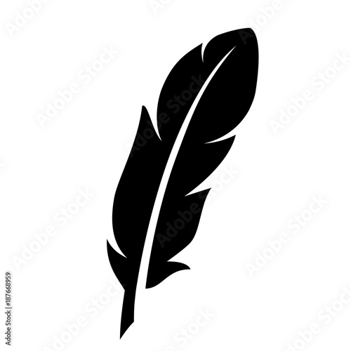 Quill silhouette vector icon