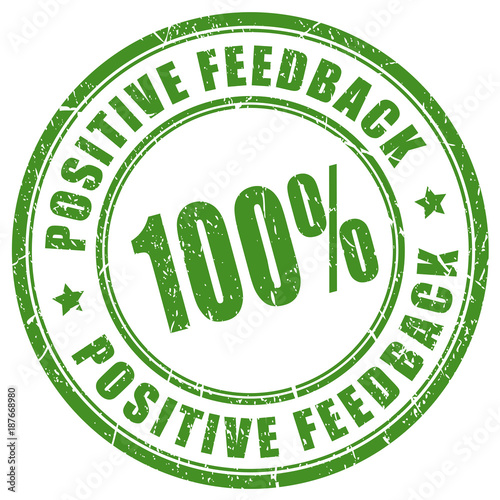 Positive feedback trusted seller stamp