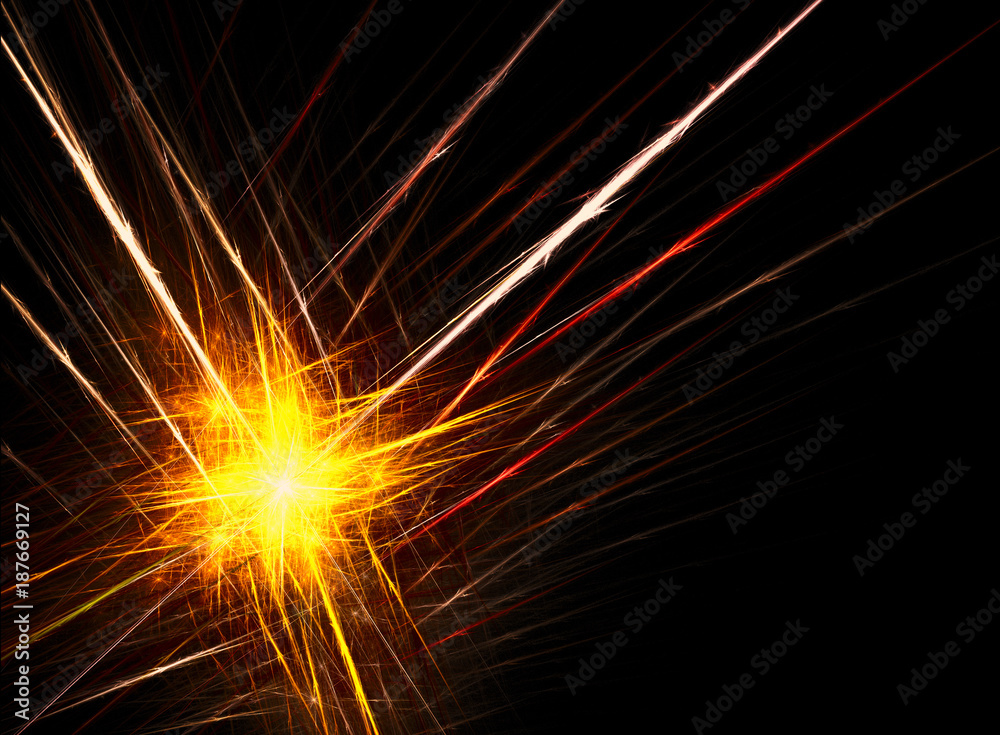 Bright dangerous star in depths of space