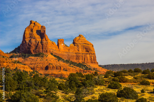 Red Rock Formations In Late Afternoon