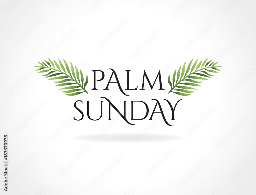 Obraz premium Palm Sunday Christian Holiday Theme Illustration