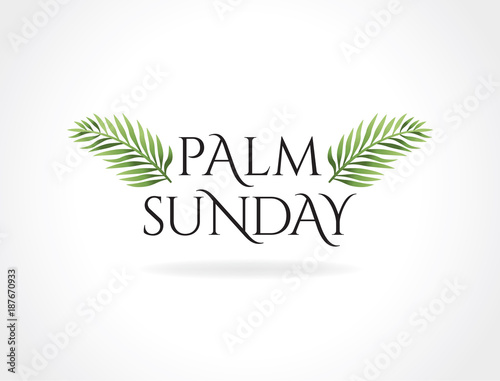 Palm Sunday Christian Holiday Theme Illustration