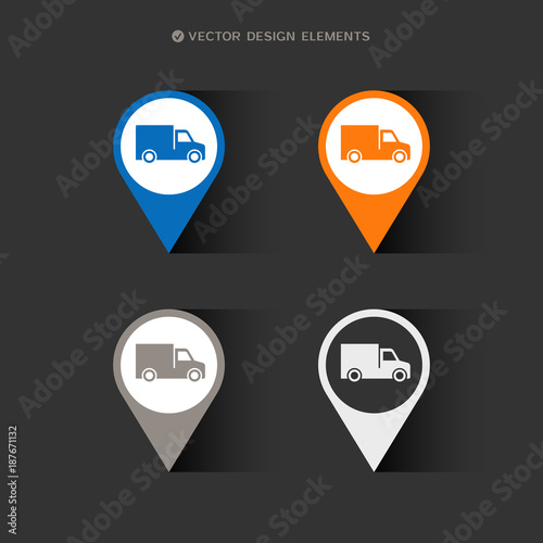 Free Download Web design of delivery truck icon - GFXLoad