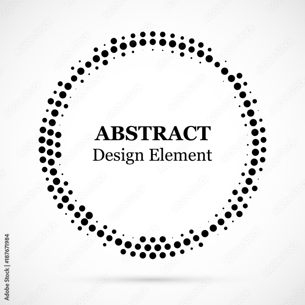 Halftone dotted background circularly distributed. Halftone effect vector pattern. Circle dots isolated on the white background. Halftone dotted background circularly distributed. Halftone effect vector pattern. Circle dots isolated on the white background.