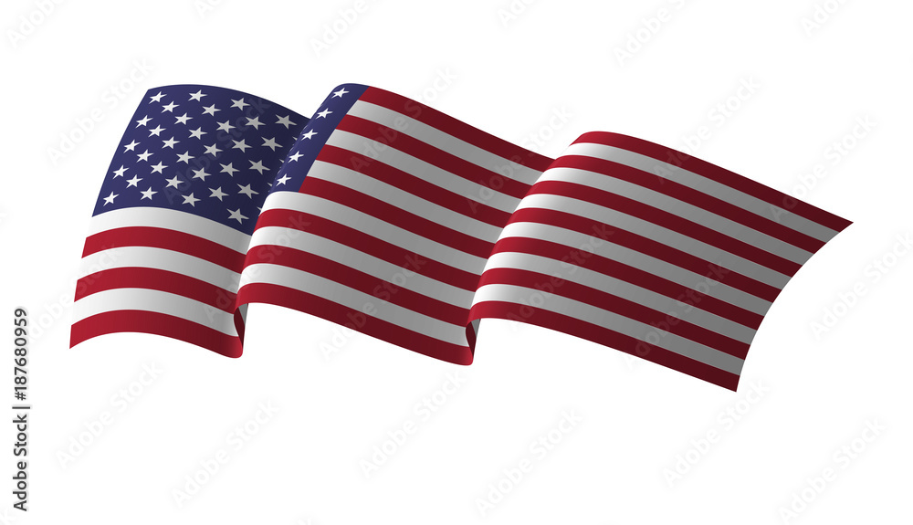 Obraz premium United States 3D flag