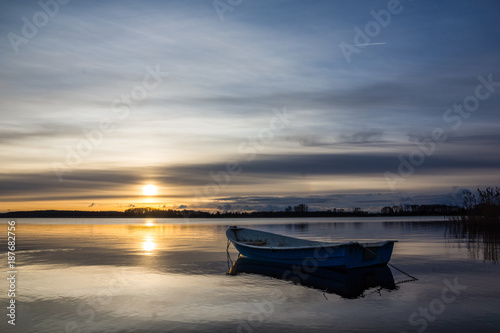 Sunrise over the Swiecajty lake near Wegorzewo, Masuria, Poland © Artur Bociarski